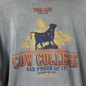 VTG Auburn University Tigers Cow College Long Sleeve T-Shirt 3X Tiger Rags Rare
